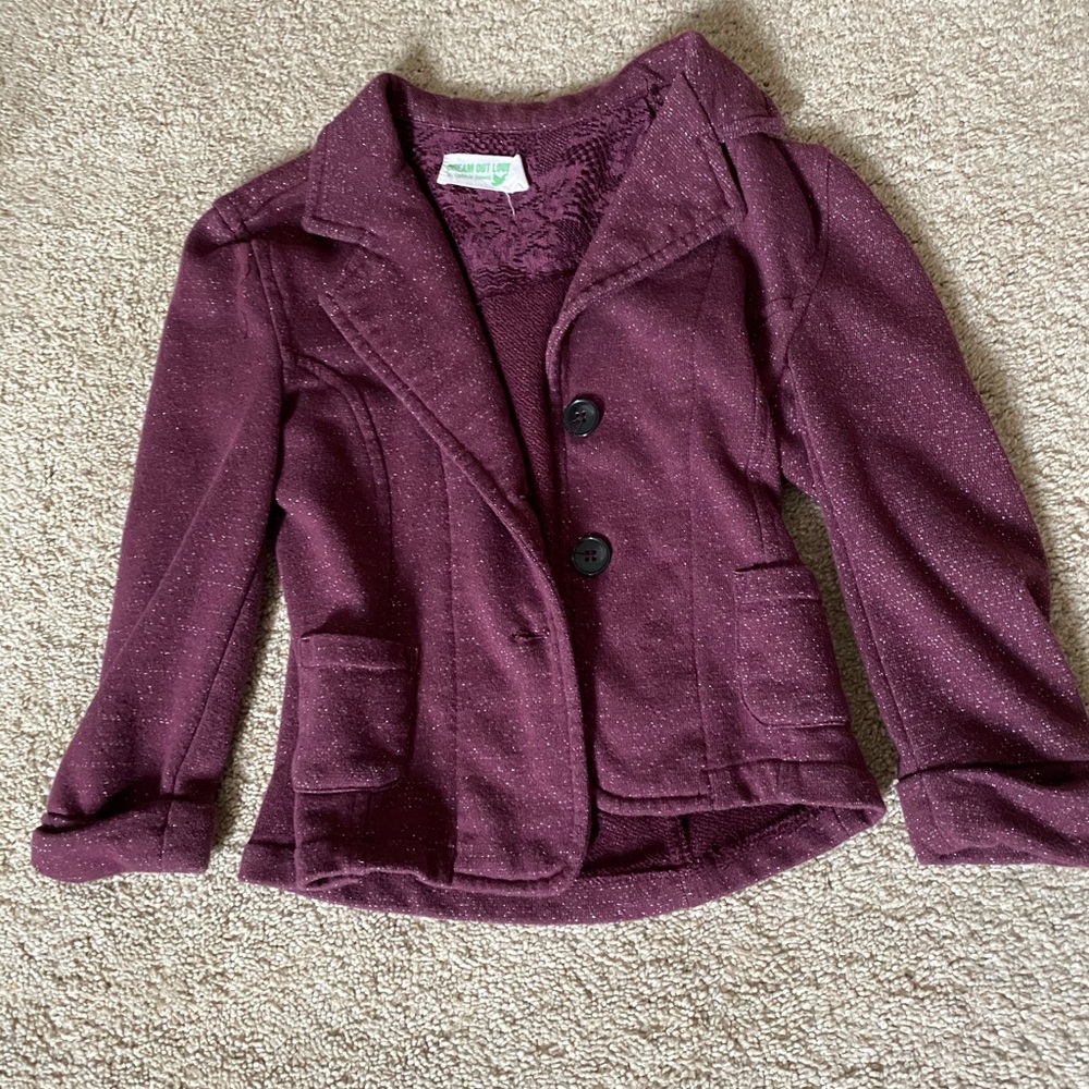 Crop plum blazer